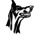 angry Doberman  tattoo design idea