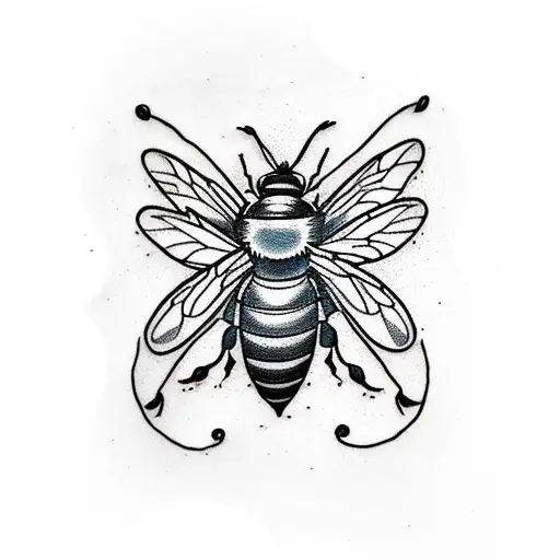 Honey Bee tattoo design idea