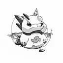 bart Simpson squirtle snorlax itachi giyu bender tattoo design idea