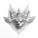 American eagle with a crown tattoo design idea