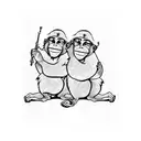3 wise monkeys tattoo design idea