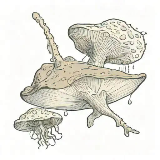 stingray, nature, mushroom, jellyfish tattoo design idea