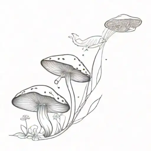stingray, nature, mushroom, jellyfish tattoo design idea