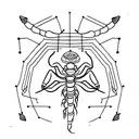 scorpio constellation, scorpion, lotus flower tattoo design idea