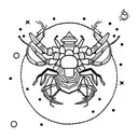 scorpio constellation, scorpion, lotus flower tattoo design idea