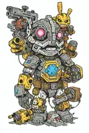 borderlands, halo, fallout, five nights at freddy's, minecraft tattoo design idea