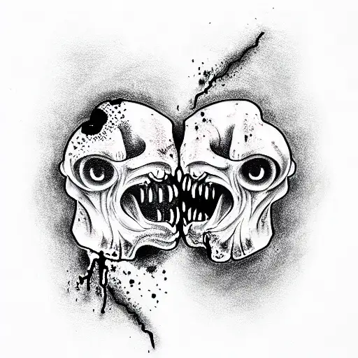 zombie bite tattoo design idea