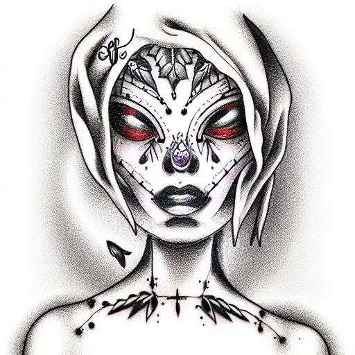 voodoo doll tattoo design idea