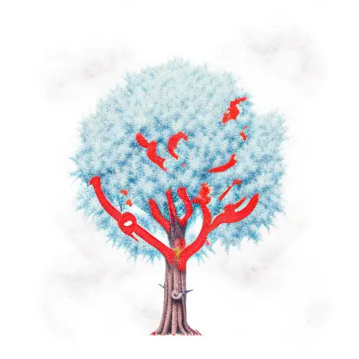 boston red sox, Phoenix, live oak tree tattoo design idea