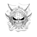 One piece luffy, zoro, Sanji, Maya, taino  tattoo design idea