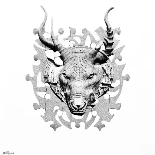 tank made with puzzle pieces  tattoo design idea