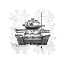 tank puzzle pieces  tattoo design idea