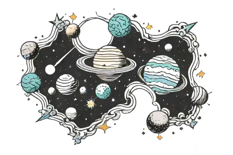 universe as nothing tattoo design idea