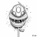 work that shows anxiety and how playing tennis helps to get rid of it, that rackets appear, a tennis court tattoo design idea