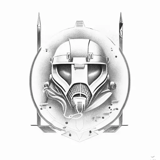 spartan marine tattoo design idea
