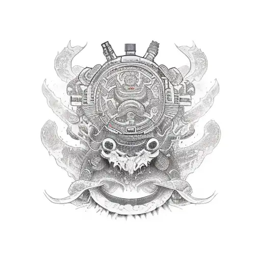 spartan marine tattoo design idea