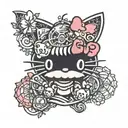 hello kitty tattoo design idea