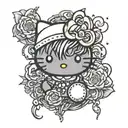 hello kitty tattoo design idea