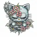 hello kitty tattoo design idea