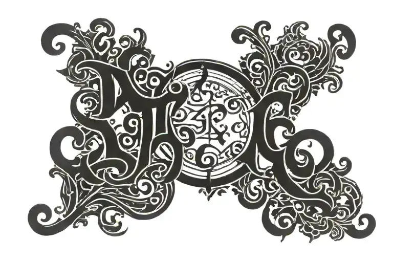 Patience in the old English font tattoo design idea