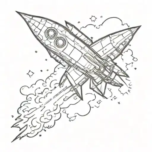 Rocket tattoo design idea