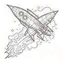 Rocket tattoo design idea