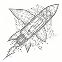 Rocket tattoo design idea