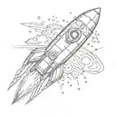 Rocket tattoo design idea