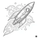 Rocket tattoo design idea