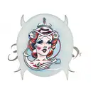 thicc mommy pinup  tattoo design idea