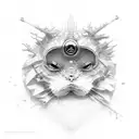 existential dread tattoo design idea