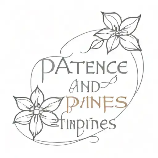 patience and thanks, patience and happiness tattoo design idea