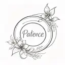 patience and thanks, patience and happiness tattoo design idea