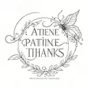 patience and thanks, patience and happiness tattoo design idea