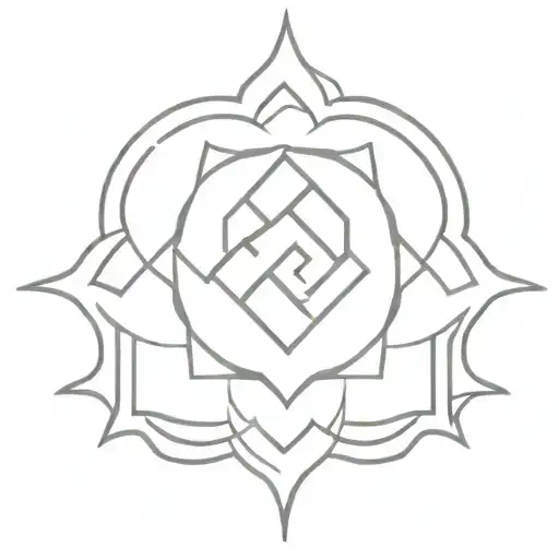 three lines with hindu symbolism The tattoo tattoo design idea
