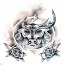 taurus tattoo design idea