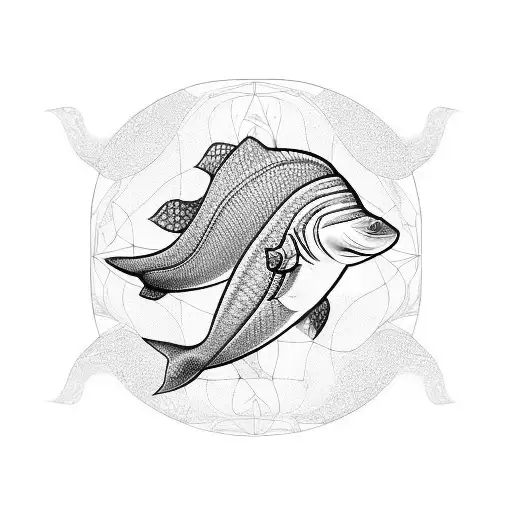 Beluga Sturgeon tattoo design idea