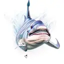 Beluga Sturgeon tattoo design idea