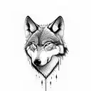 Design a bold wolf tattoo under a mystic moon tattoo design idea