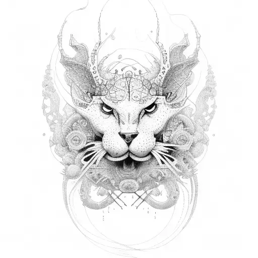 bio mechanical tattoo design idea