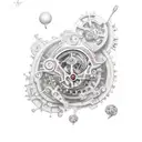 bio mechanical tattoo design idea