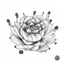 arrowhead with cactus  tattoo design idea