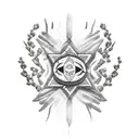 arrowhead with cactus  tattoo design idea