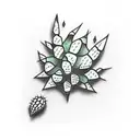 arrowhead with cactus  tattoo design idea