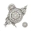 Mexican aztec calendar tattoo design idea
