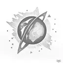 solar system tattoo design idea