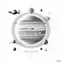 solar system tattoo design idea