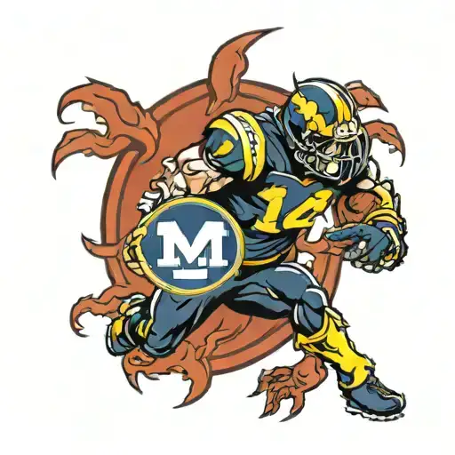 michigan wolverines football tattoo design idea