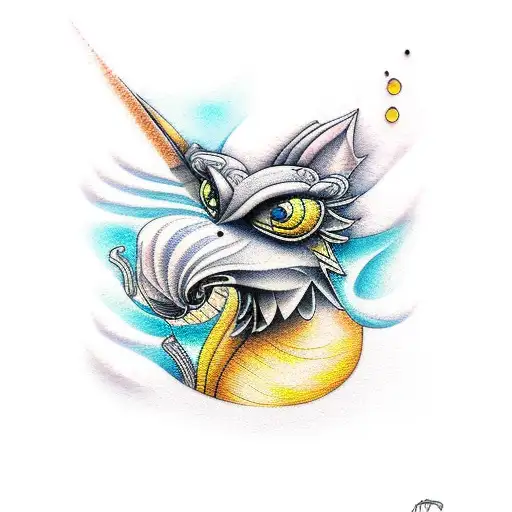 waterfall tattoo design idea