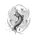 tree carp tattoo design idea